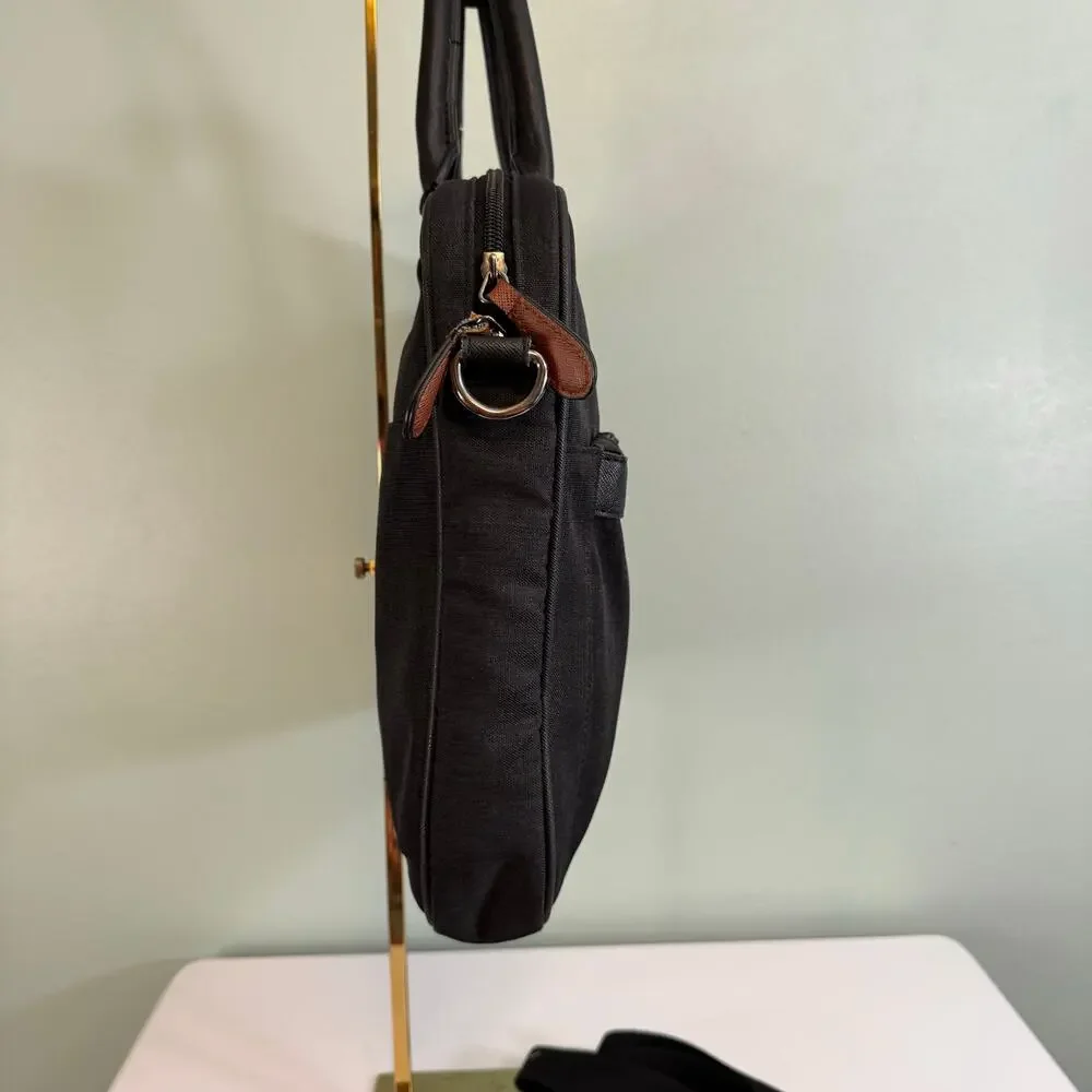 Ted Baker Briefcase Document Messenger Bag Laptop Black 12X15.5 Inches